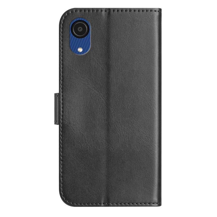 For Samsung Galaxy A03 Core Dual-Folded S-shape Leather Phone Case