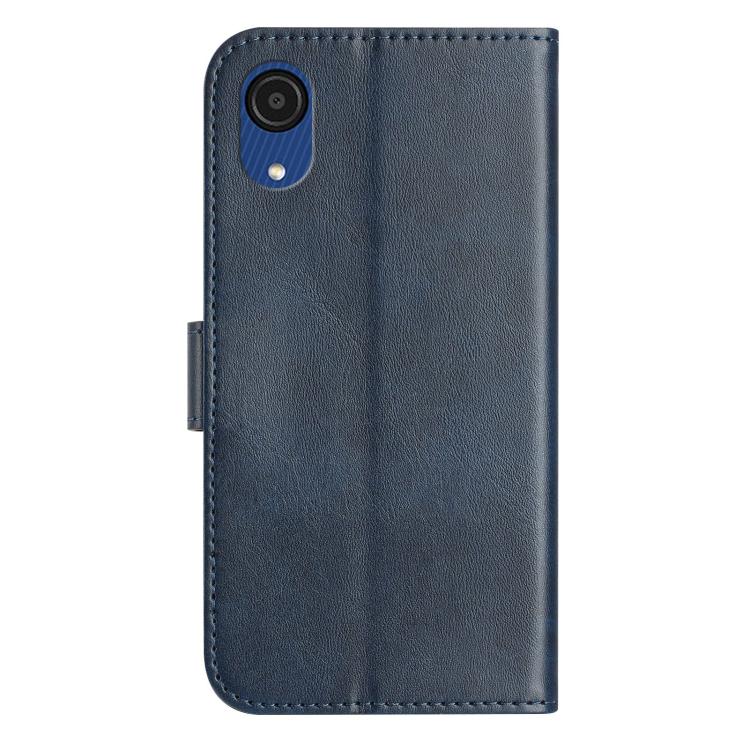 For Samsung Galaxy A03 Core Dual-Folded S-shape Leather Phone Case