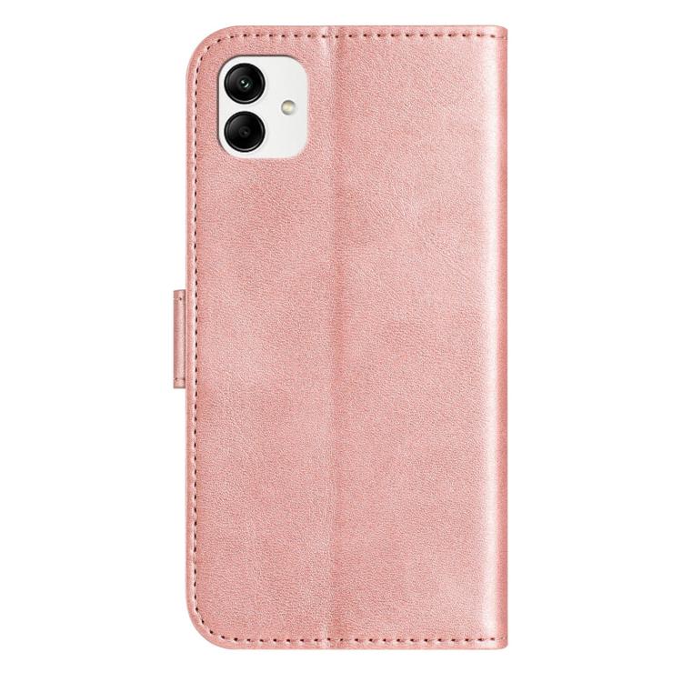 For Samsung Galaxy A04 Dual-Folded S-shape Leather Phone Case