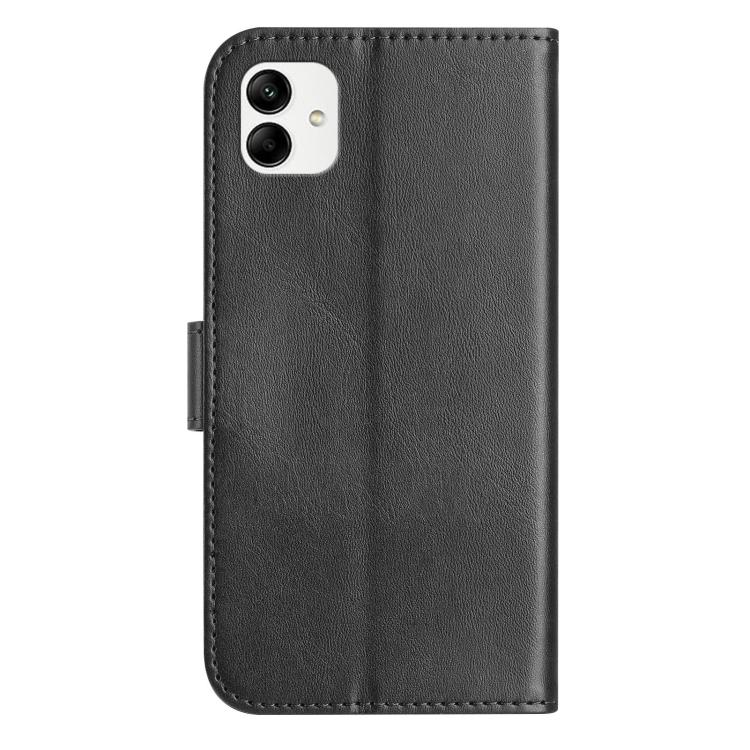 For Samsung Galaxy A04 Dual-Folded S-shape Leather Phone Case