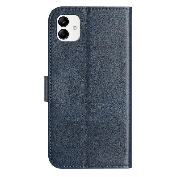 For Samsung Galaxy A05 Dual-Folded S-shape Leather Phone Case