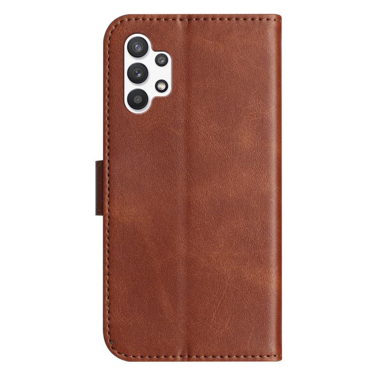 For Samsung Galaxy A13 4G Dual-Folded S-shape Leather Phone Case
