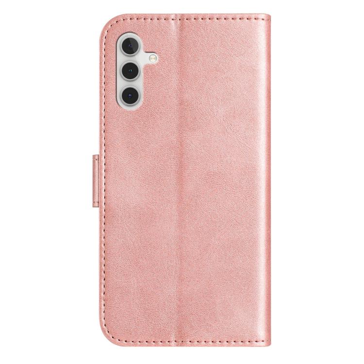 For Samsung Galaxy A15 5G Dual-Folded S-shape Leather Phone Case