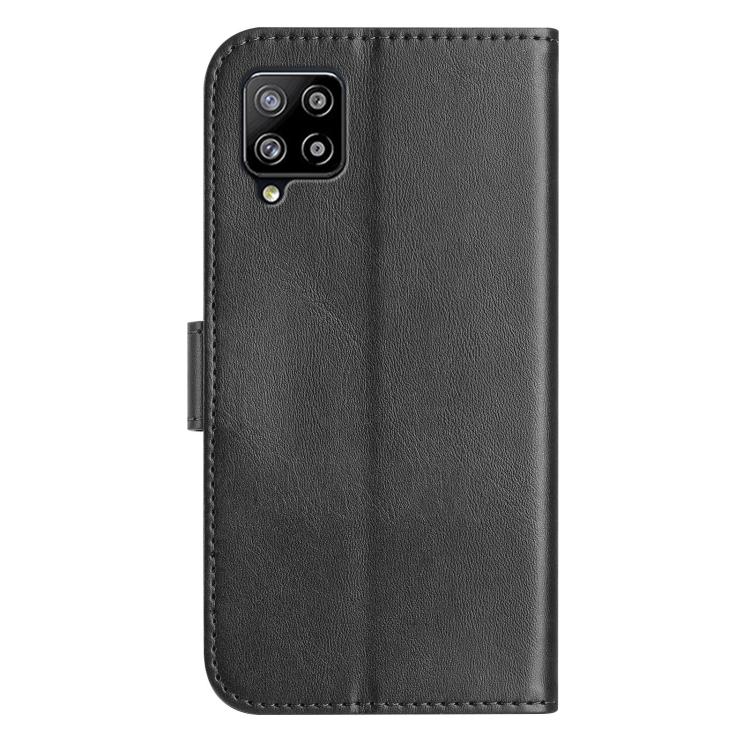 For Samsung Galaxy A22 4G Dual-Folded S-shape Leather Phone Case