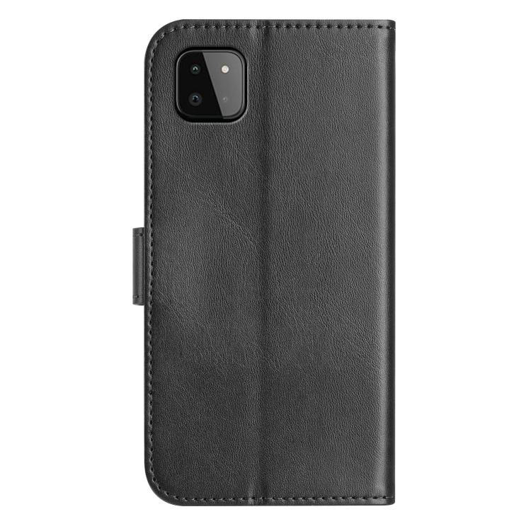 For Samsung Galaxy A22 5G Dual-Folded S-shape Leather Phone Case