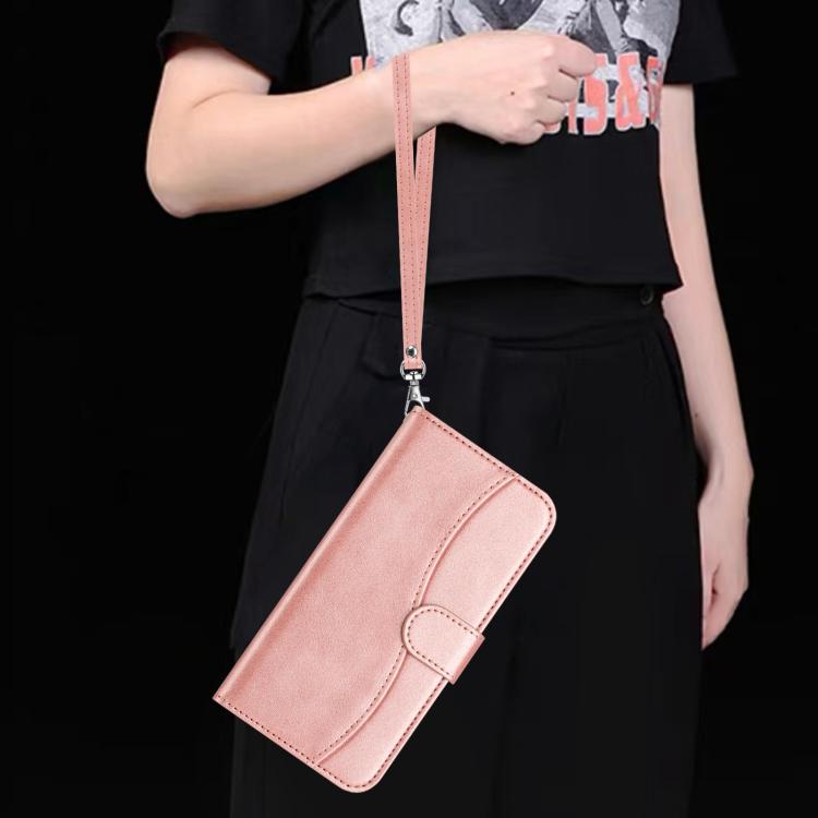 For Samsung Galaxy A24 5G Dual-Folded S-shape Leather Phone Case