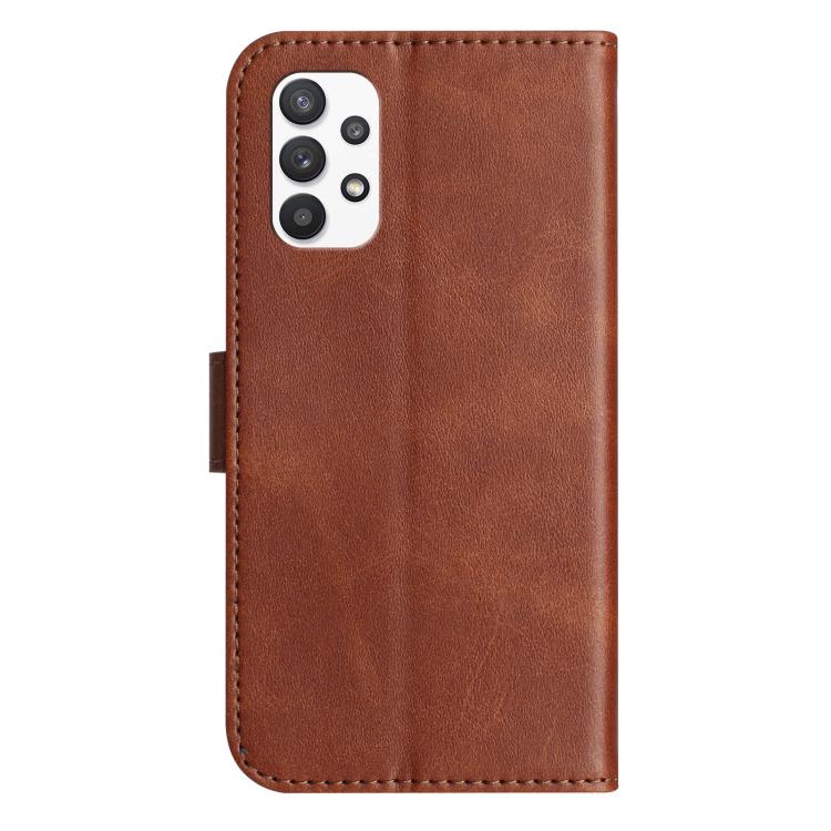 For Samsung Galaxy A33 5G Dual-Folded S-shape Leather Phone Case