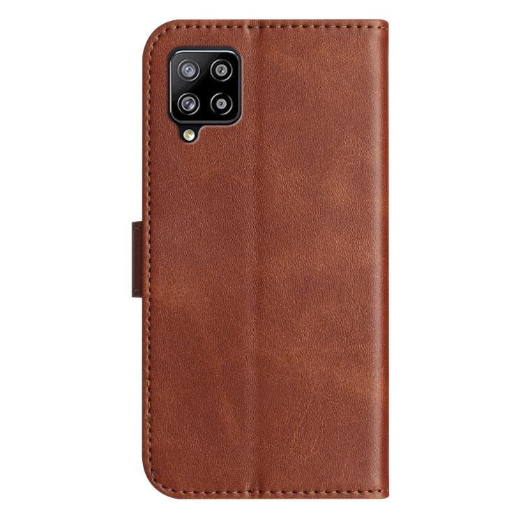 For Samsung Galaxy A42 5G Dual-Folded S-shape Leather Phone Case