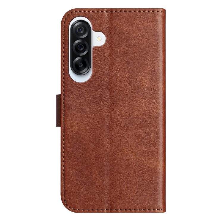 For Samsung Galaxy A56 5G Dual-Folded S-shape Leather Phone Case