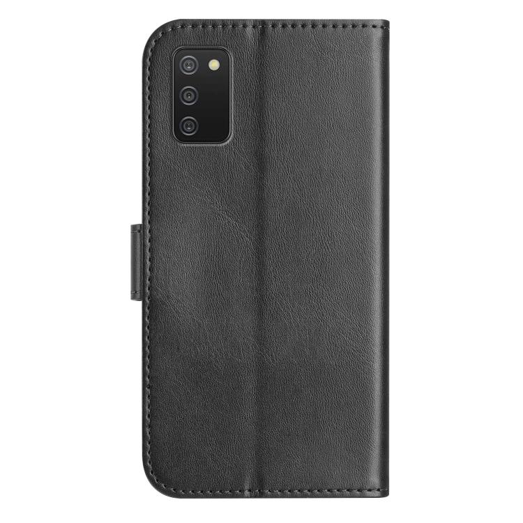 For Samsung Galaxy A02s 164mm Dual-Folded S-shape Leather Phone Case