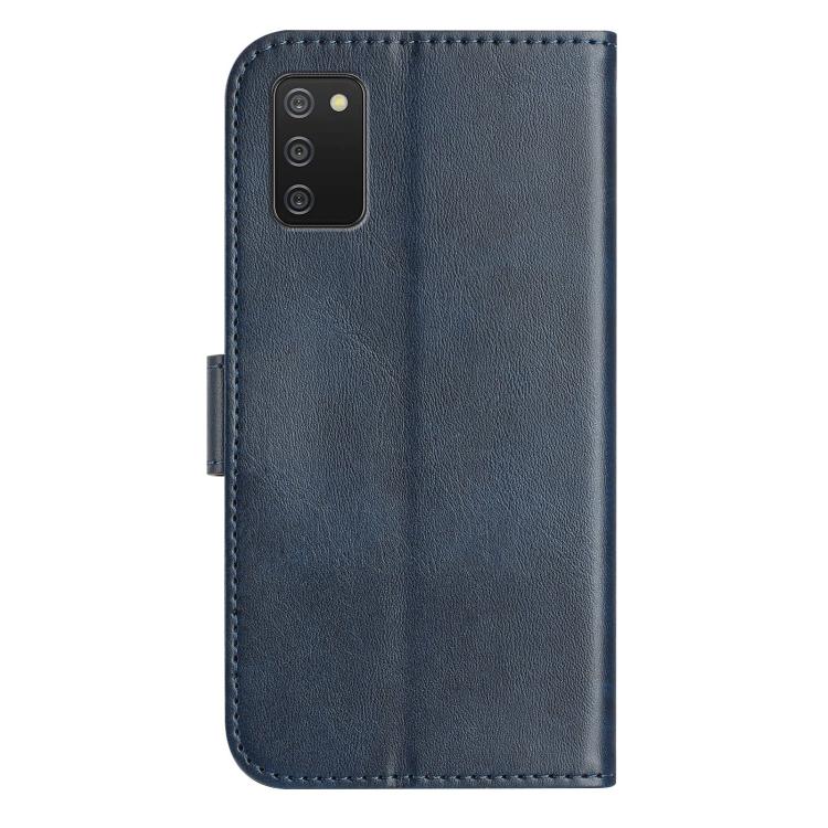 For Samsung Galaxy A02s 164mm Dual-Folded S-shape Leather Phone Case