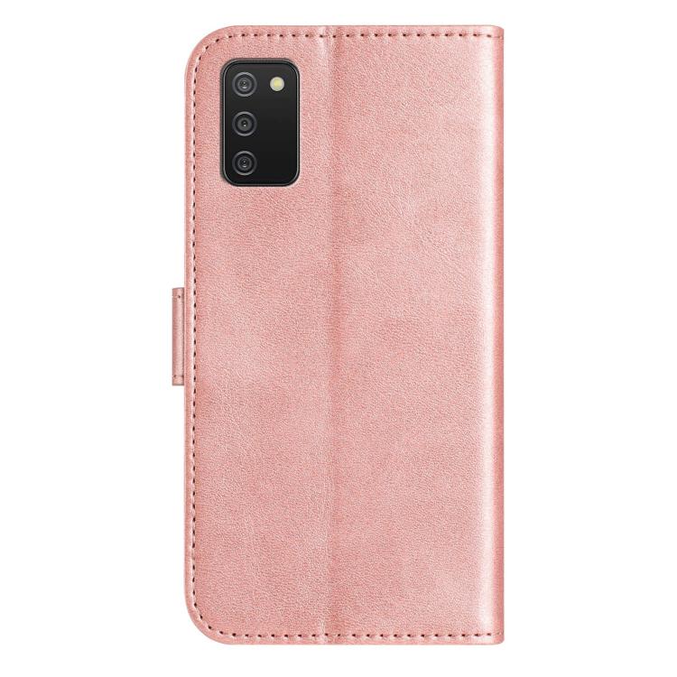 For Samsung Galaxy A02s EU Dual-Folded S-shape Leather Phone Case