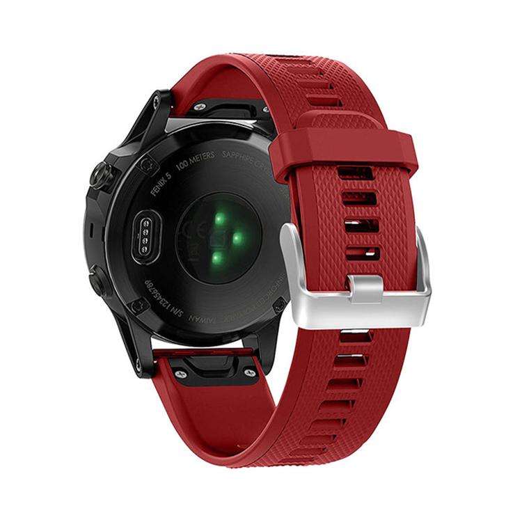 For Garmin QuickFit Kalebol 22mm Rhombus Texture Silicone Watch Band