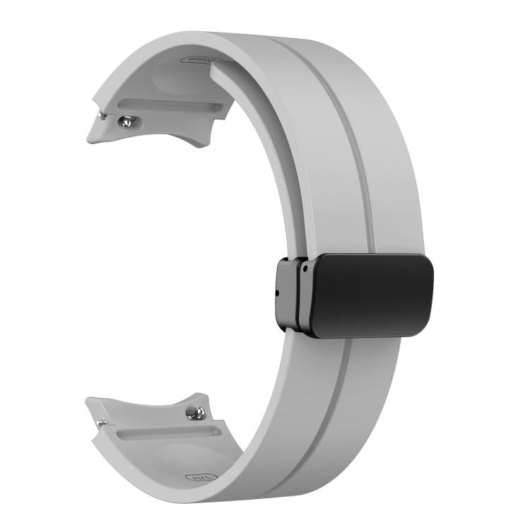 For Samsung Galaxy Watch7 / 6 / 5 Kalebol Concave Folding Magnetic Buckle Silicone Strap