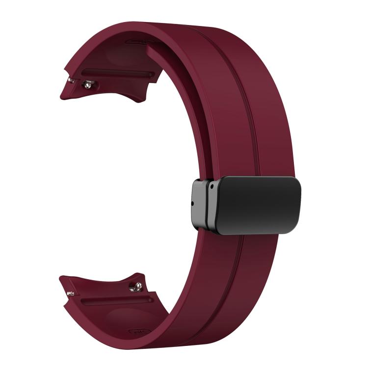 For Samsung Galaxy Watch7 / 6 / 5 Kalebol Concave Folding Magnetic Buckle Silicone Strap