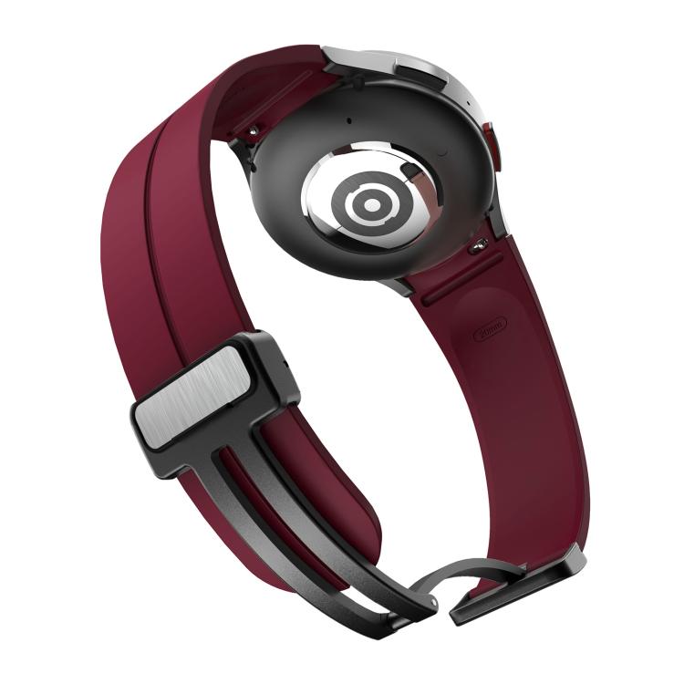For Samsung Galaxy Watch7 / 6 / 5 Kalebol Concave Folding Magnetic Buckle Silicone Strap