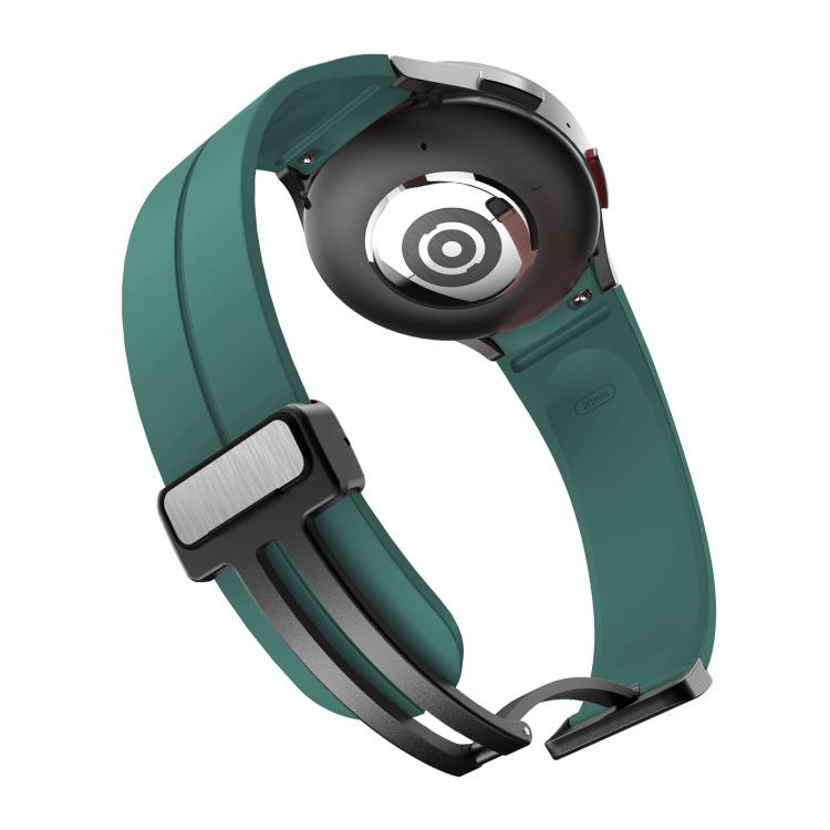 For Samsung Galaxy Watch7 / 6 / 5 Kalebol Concave Folding Magnetic Buckle Silicone Strap