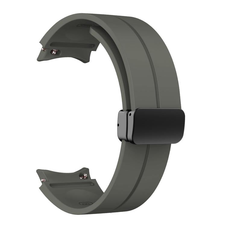 For Samsung Galaxy Watch7 / 6 / 5 Kalebol Concave Folding Magnetic Buckle Silicone Strap