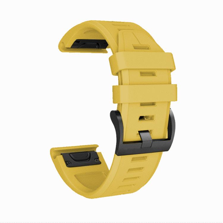 For Garmin QuickFit 26mm Kalebol Plain Texture Silicone Watch Band