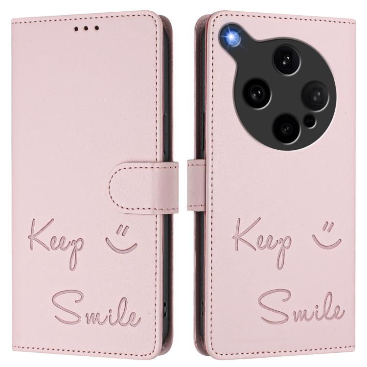 For OPPO Find X8 Ultra 5G Smile Embossing RFID Leather Phone Case