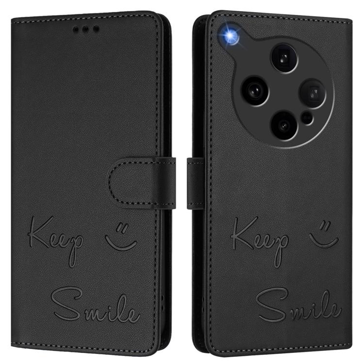 For OPPO Find X8 Ultra 5G Smile Embossing RFID Leather Phone Case