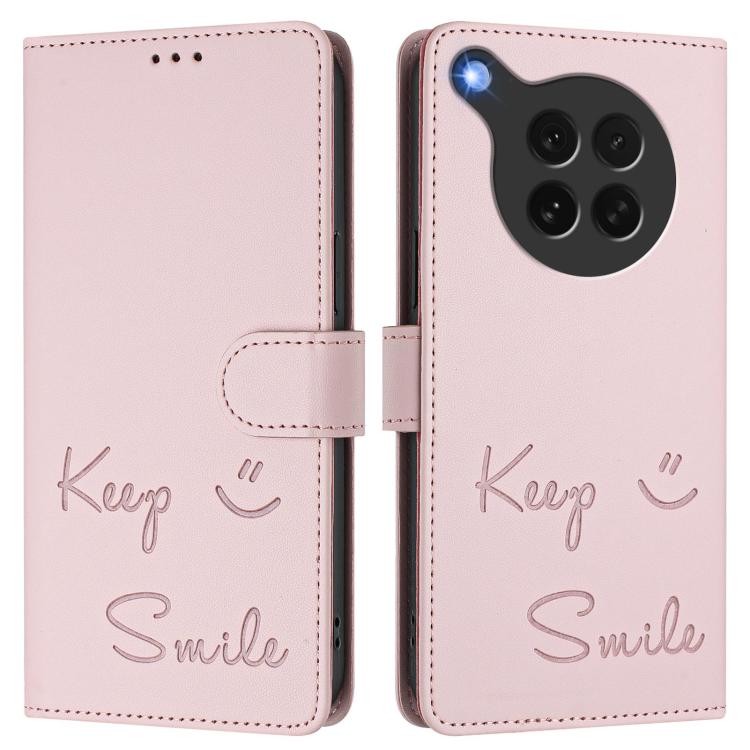 For OPPO Find X8s 5G Smile Embossing RFID Leather Phone Case