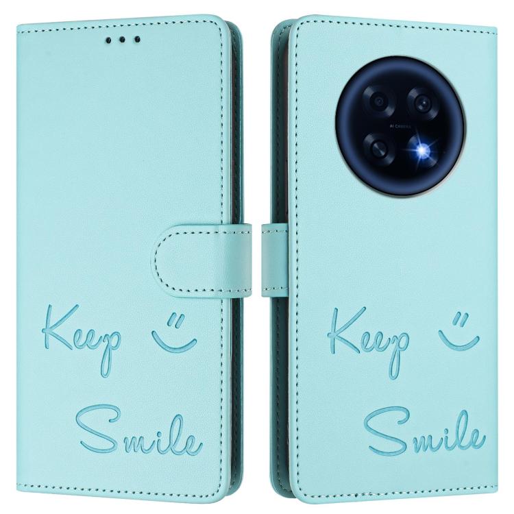 For OPPO A6 GT 5G Smile Embossing RFID Leather Phone Case