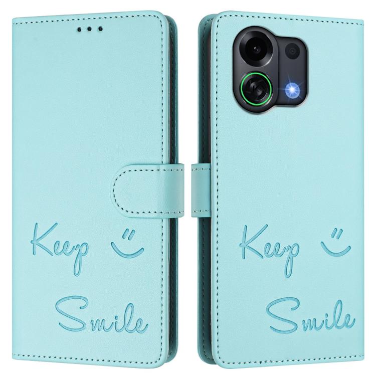 For OPPO K13 Turbo 5G Smile Embossing RFID Leather Phone Case