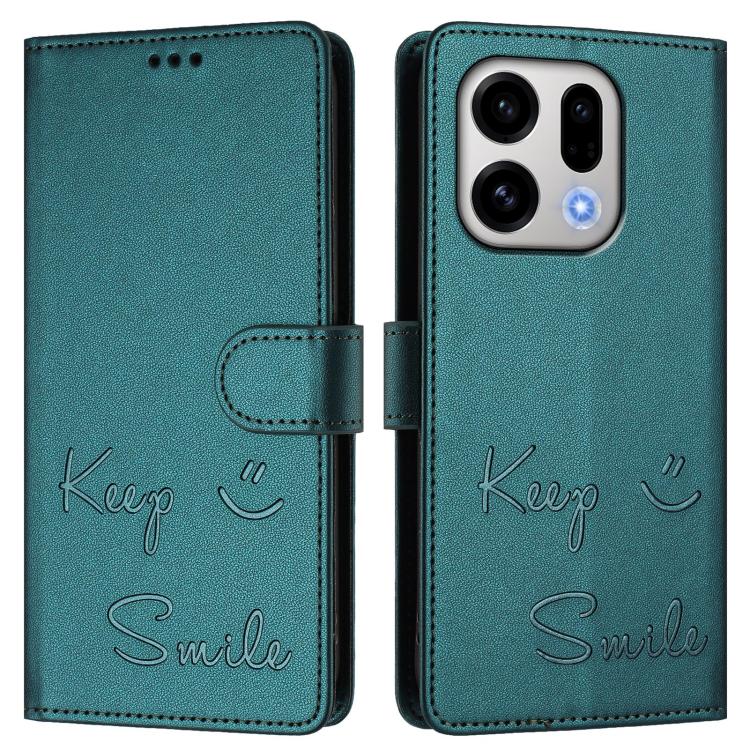 For OPPO Find X9 Smile Embossing RFID Leather Phone Case