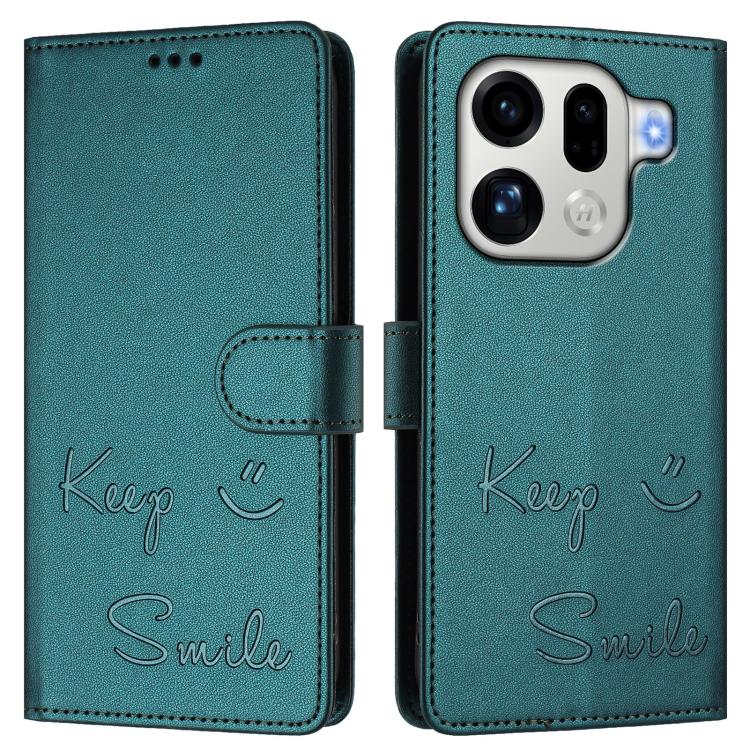 For OPPO Find X9 Pro Smile Embossing RFID Leather Phone Case