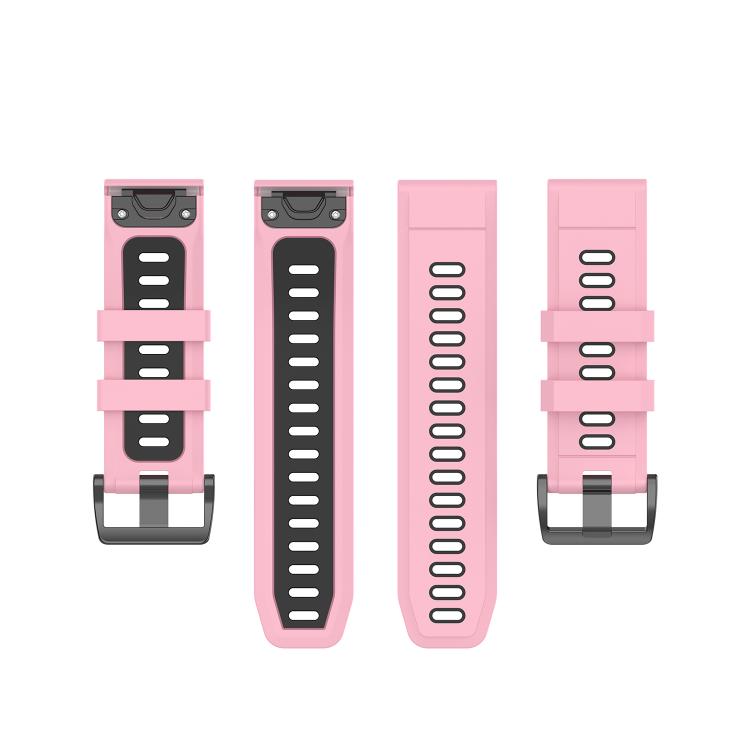 For Garmin QuickFit 26mm Kalebol Two-color Silicone Watch Band