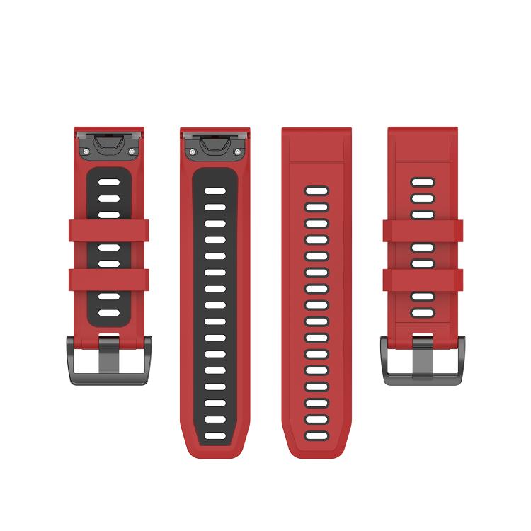 For Garmin QuickFit 26mm Kalebol Two-color Silicone Watch Band