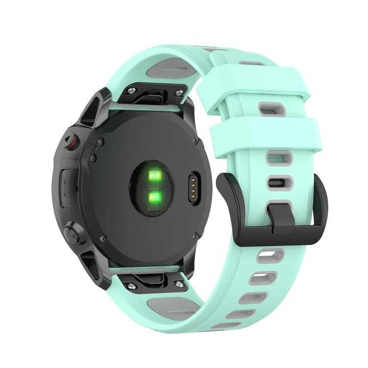 For Garmin QuickFit 26mm Kalebol Two-color Silicone Watch Band