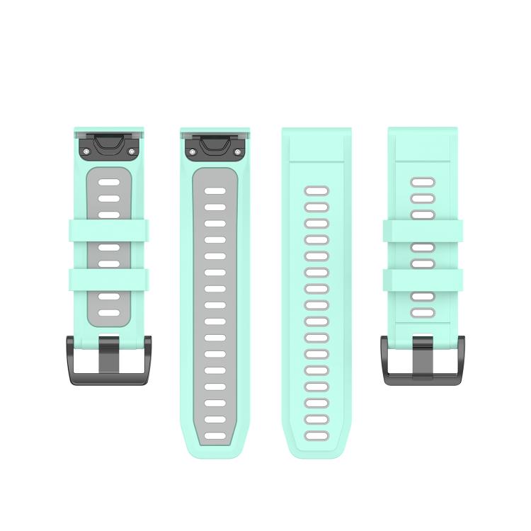 For Garmin QuickFit 26mm Kalebol Two-color Silicone Watch Band
