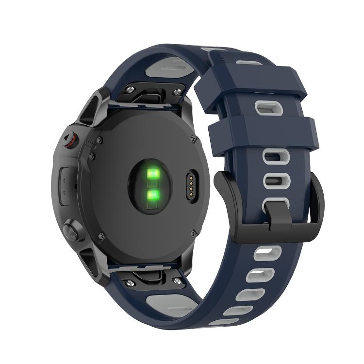 For Garmin QuickFit 26mm Kalebol Two-color Silicone Watch Band