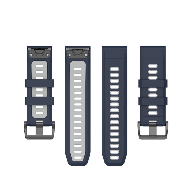 For Garmin QuickFit 26mm Kalebol Two-color Silicone Watch Band