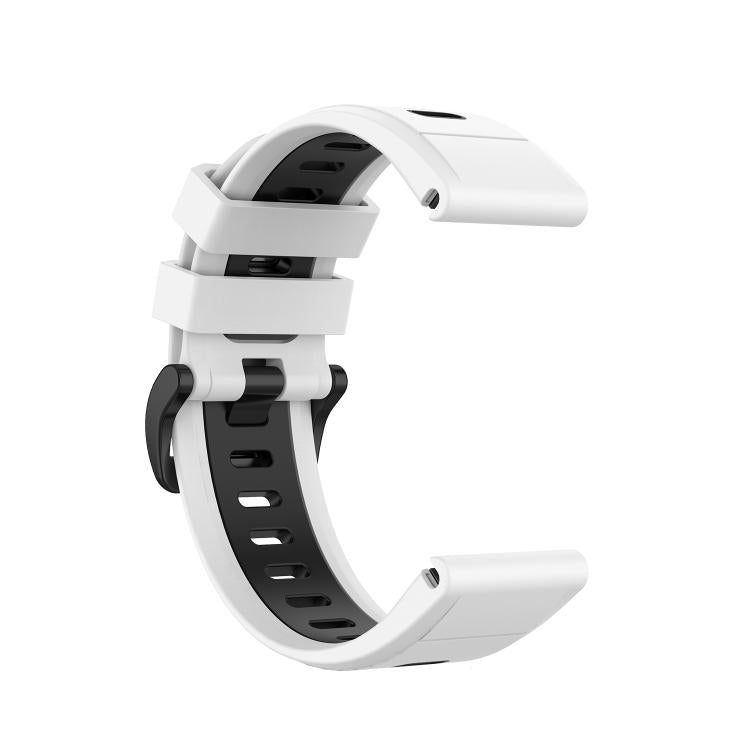 For Garmin QuickFit 22mm Kalebol Two-color Silicone Watch Band