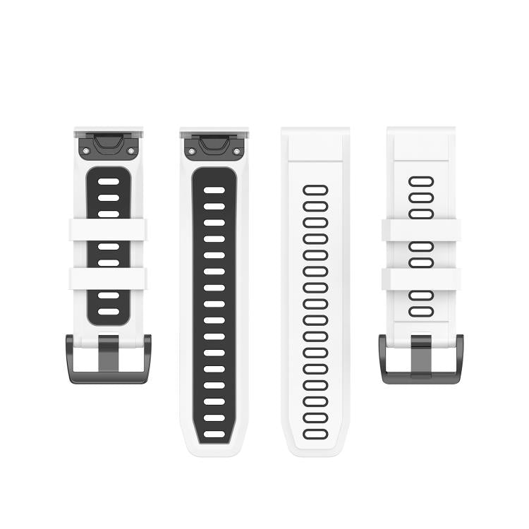 For Garmin QuickFit 22mm Kalebol Two-color Silicone Watch Band