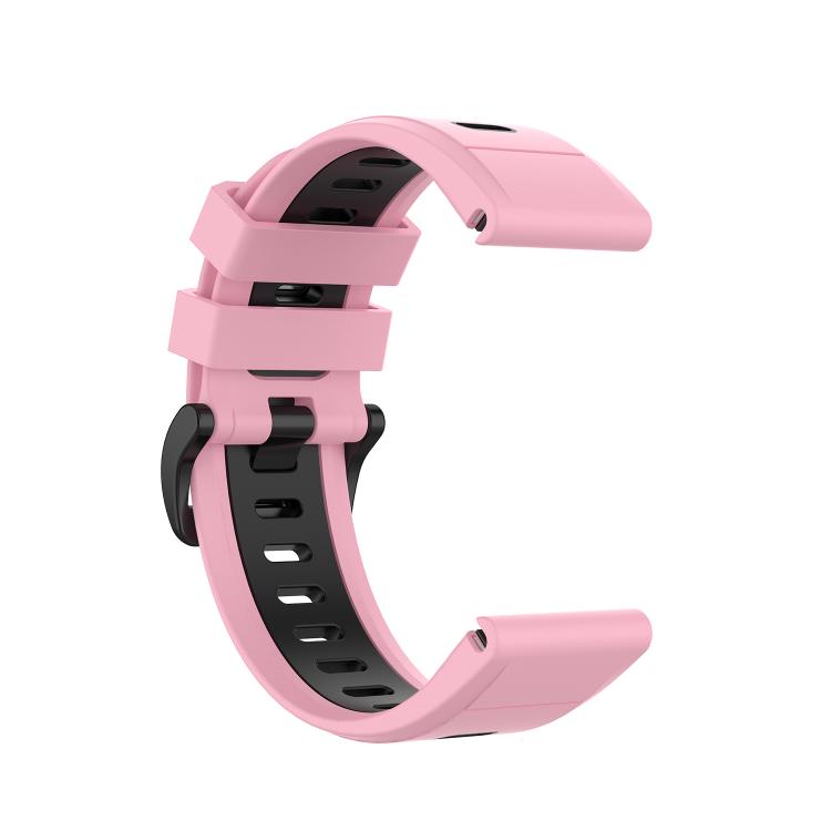 For Garmin QuickFit 22mm Kalebol Two-color Silicone Watch Band