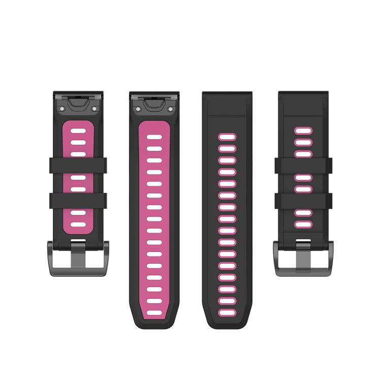 For Garmin QuickFit 22mm Kalebol Two-color Silicone Watch Band
