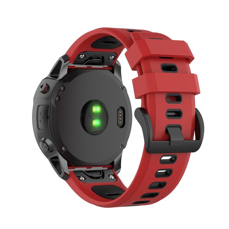 For Garmin QuickFit 22mm Kalebol Two-color Silicone Watch Band