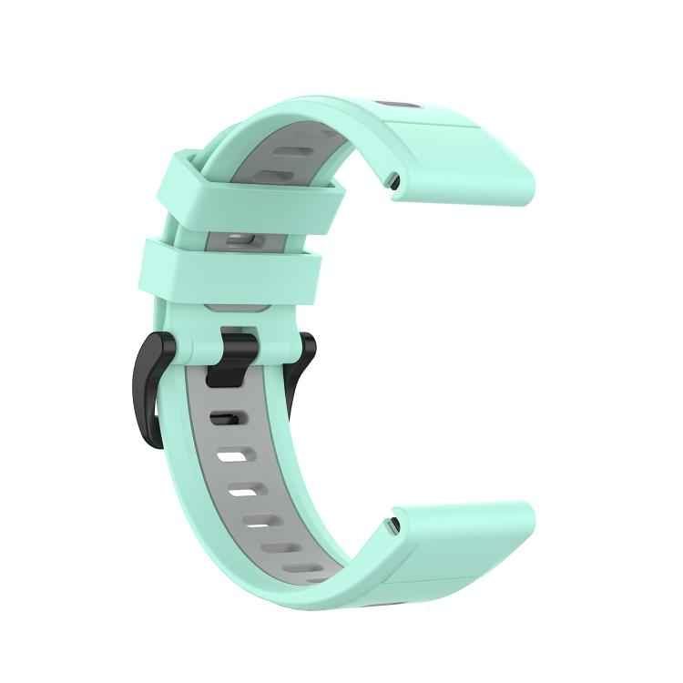 For Garmin QuickFit 22mm Kalebol Two-color Silicone Watch Band