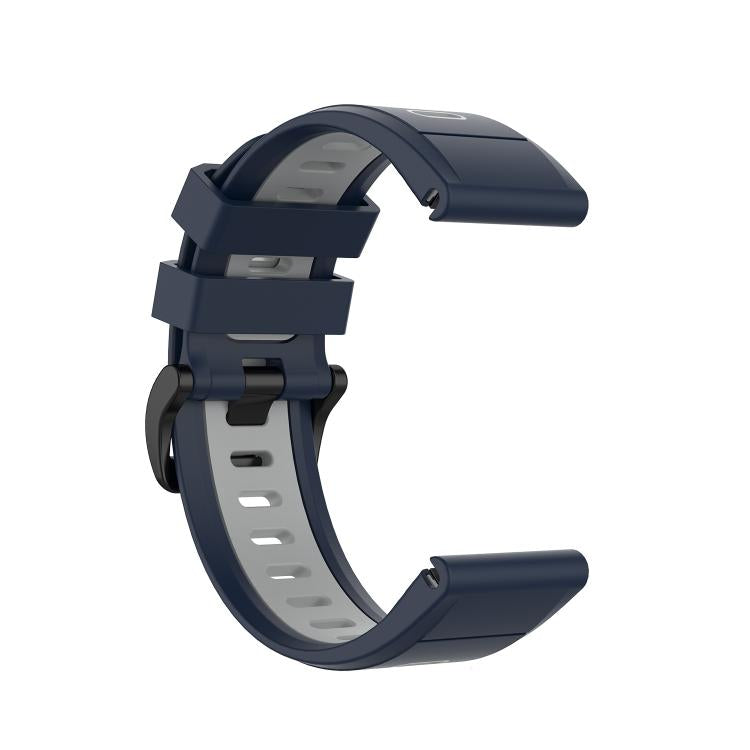 For Garmin QuickFit 22mm Kalebol Two-color Silicone Watch Band