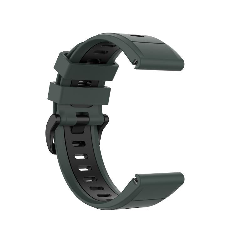 For Garmin QuickFit 20mm Kalebol Two-color Silicone Watch Band