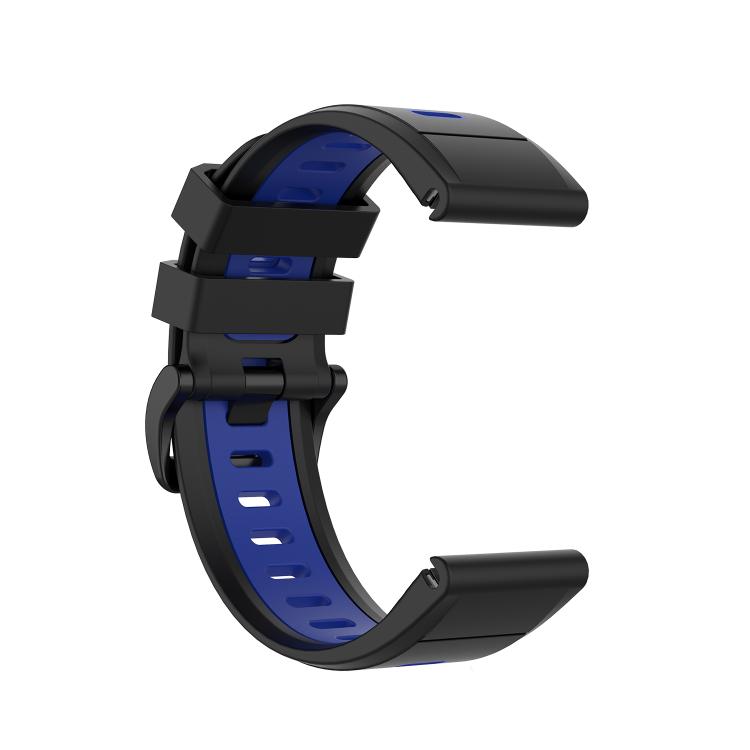 For Garmin QuickFit 20mm Kalebol Two-color Silicone Watch Band
