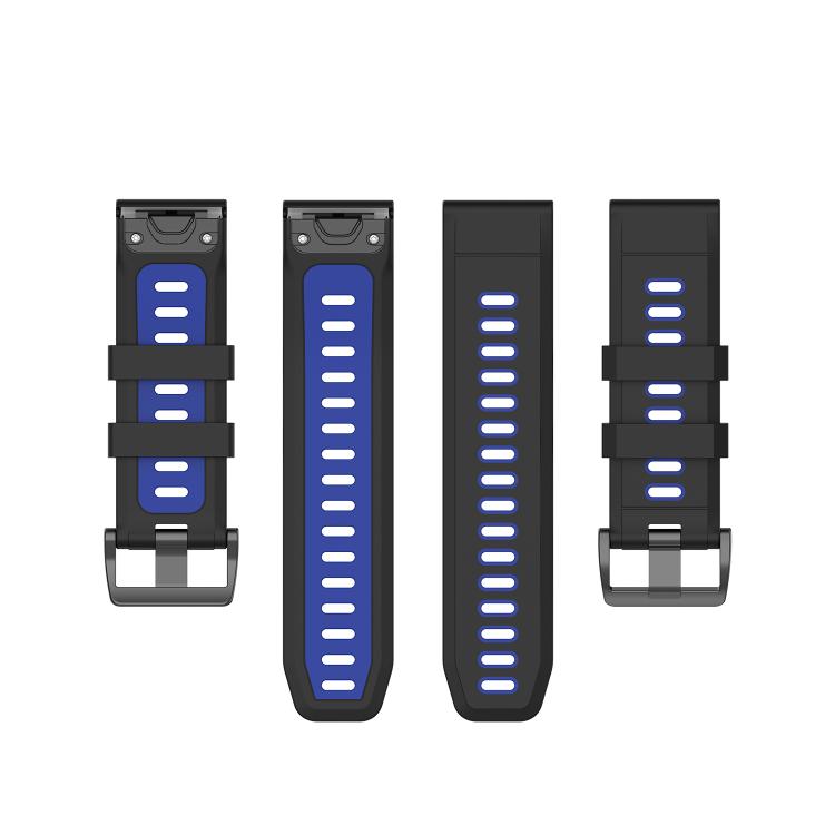 For Garmin QuickFit 20mm Kalebol Two-color Silicone Watch Band