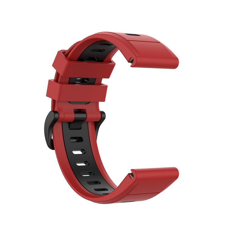 For Garmin QuickFit 20mm Kalebol Two-color Silicone Watch Band