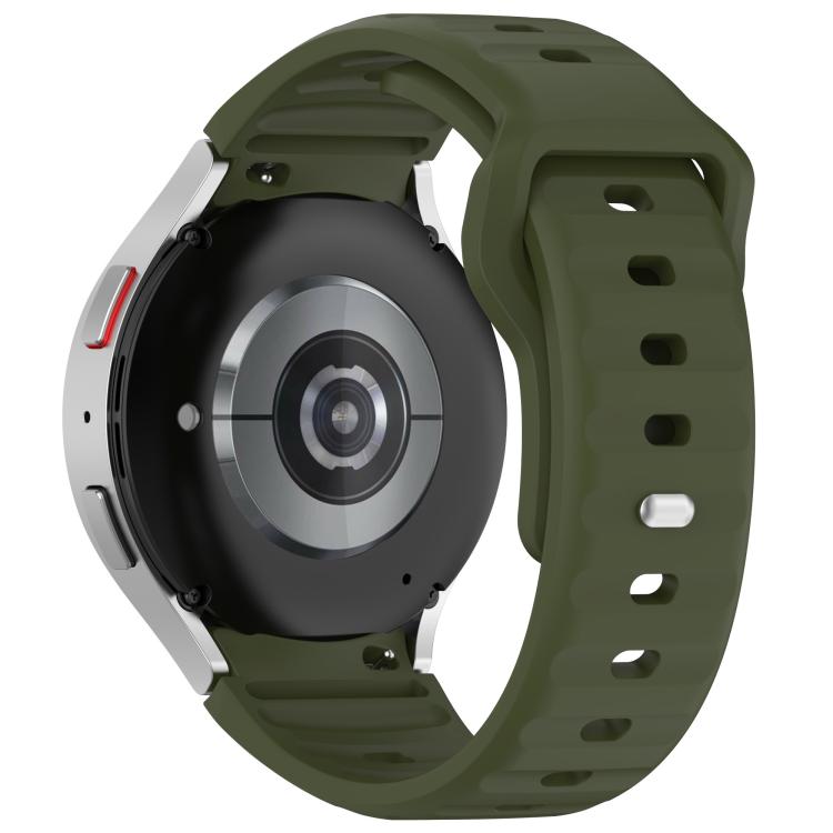 For Samsung Galaxy Watch7 / 6 / 5 Kalebol Reverse Buckle Wave Pattern Silicone Strap