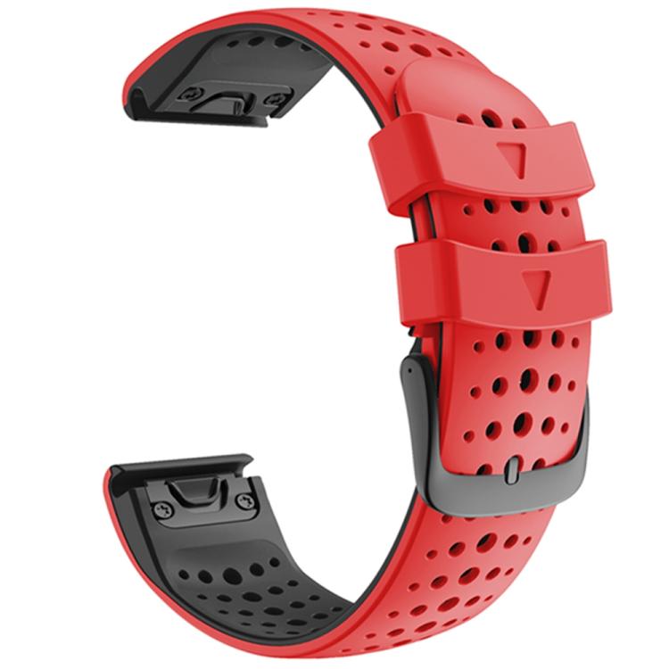 For Garmin QuickFit 22mm Kalebol Breathable Two-color Silicone Watch Band
