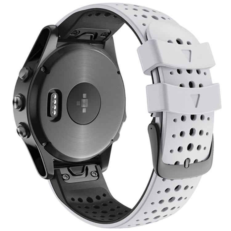 For Garmin QuickFit 26mm Kalebol Breathable Two-color Silicone Watch Band